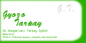 gyozo tarpay business card